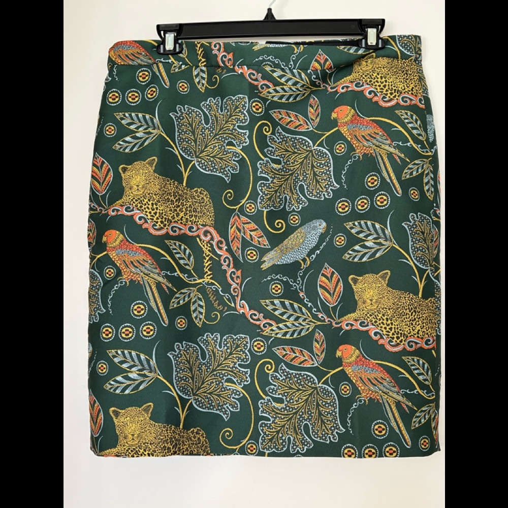 J. Crew - pencil skirt in ornate jungle print